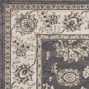 Homeroots 3' X 5' Gray And Ivory Floral Area Rug  Polypropylene 353460