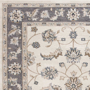 Homeroots 3' X 5' Gray And Ivory Floral Area Rug  Polypropylene 353462