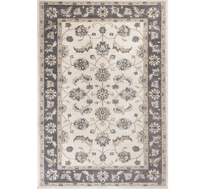 Homeroots 3' X 5' Gray And Ivory Floral Area Rug  Polypropylene 353462