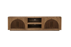English Elm Eclipse 92" Tv Stand Console For 100" Tvs, Vintage Two-Tone Finish, No Assembly, Ample Storage Options B108P345177