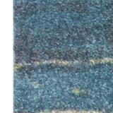 Homeroots 3' X 5' Blue And Green Abstract Brushstrokes Area Rug  Polypropylene 353633