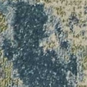 HomeRoots 8' Contemporary Green Blue Abstract Area Rug - Durable Machine Woven Design for Modern Interiors 3' X 5' 353634