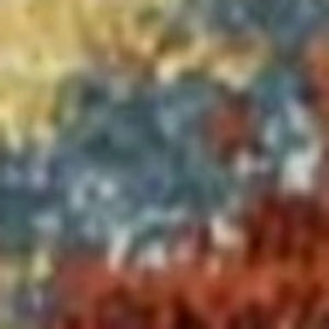 HomeRoots 7' Bold Blue, Red & Orange Abstract Area Rug - Durable, Stylish, Perfect for Modern Living Spaces 3' x 5' 353635