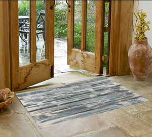 Homeroots 3' X 5' Teal Abstract Area Rug  Polypropylene 353637