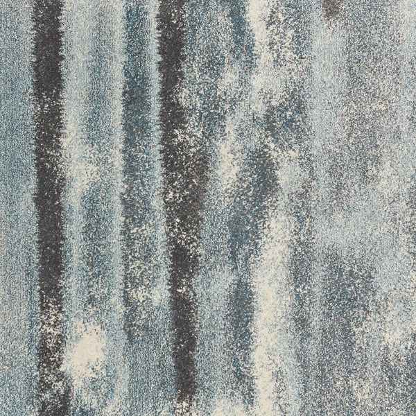 Homeroots 3' X 5' Teal Abstract Area Rug  Polypropylene 353637