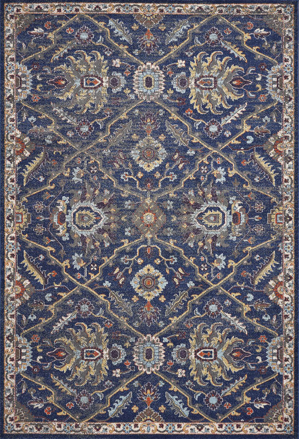 Homeroots 3' X 5' Royal Blue Oriental Area Rug  Polypropylene 353663