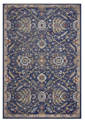 Homeroots 3' X 5' Royal Blue Oriental Area Rug  Polypropylene 353663