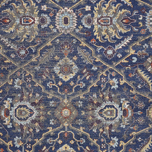 Homeroots 3' X 5' Royal Blue Oriental Area Rug  Polypropylene 353663