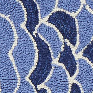 Homeroots 8' Blue And Green Fish Hand Tufted Runner Rug  Polyester 353707