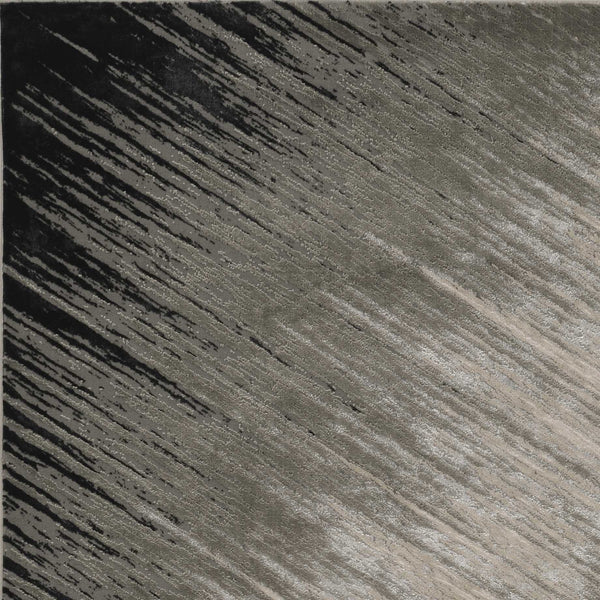 Homeroots 3' X 5' Silver Abstract Area Rug  Polyester 353745