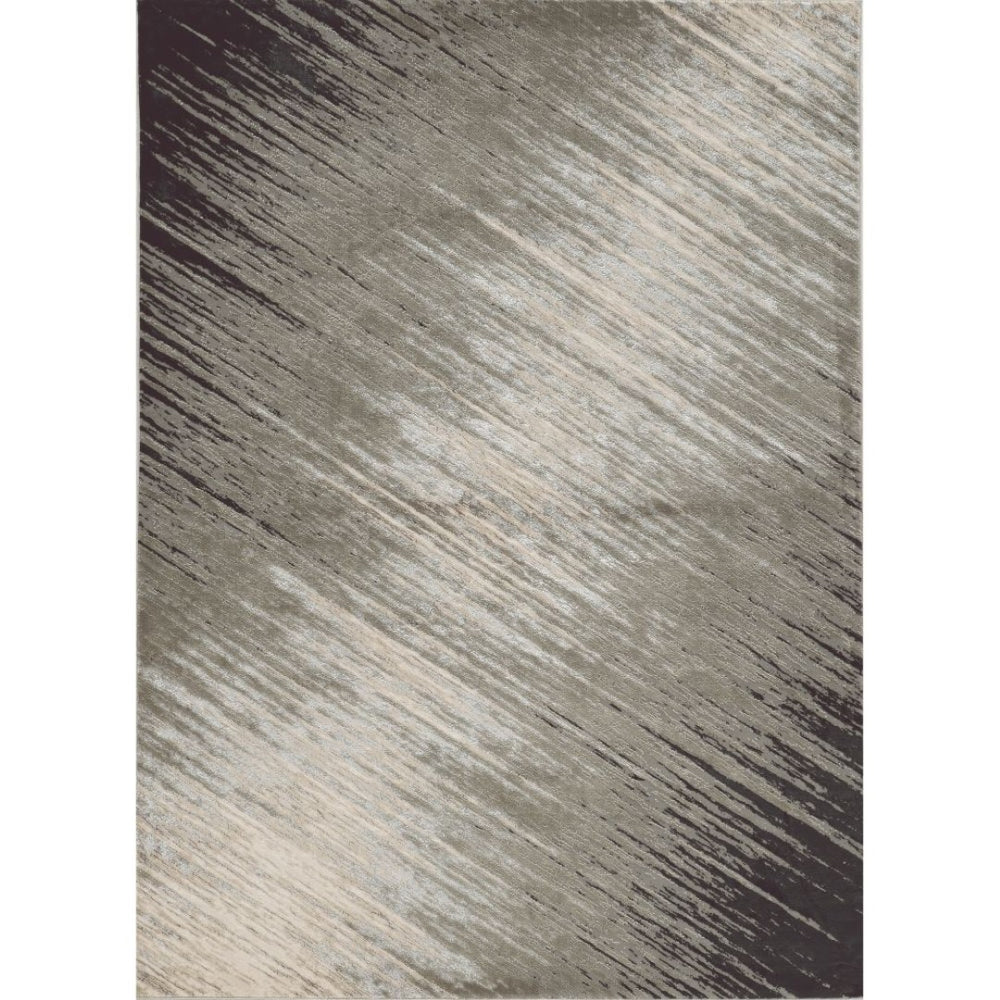 HomeRoots 3'' Silver and Gray Abstract Area Rug - Modern Design for Entryways, Bedrooms, and Living Spaces 3' X 5' 353745
