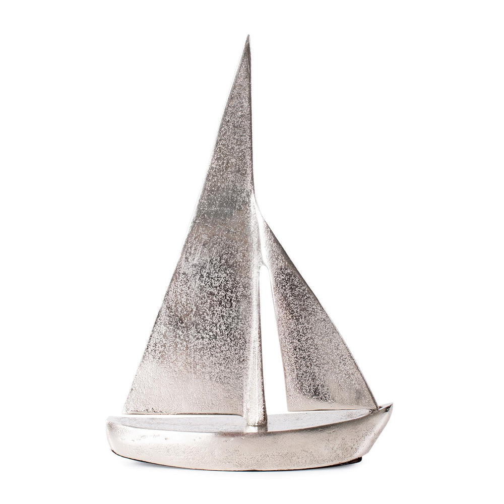 Howard Elliott Catamaran Boat Sculpture - Hand-finished Silver Décor For Nautical Elegance In Any Space Silver Aluminum 35375-howard-elliott