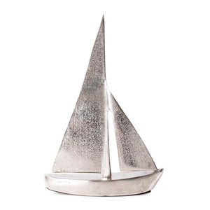 Howard Elliott Catamaran Boat Sculpture - Hand-finished Silver Décor For Nautical Elegance In Any Space Silver Aluminum 35375-howard-elliott