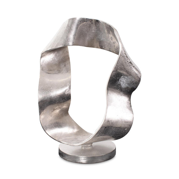 Howard Elliott Constant Airial Flow Sculpture - Elegant Cast Aluminum Art Piece With Modern Design For Unique Spaces Silver Aluminum 35376-howard-elliott