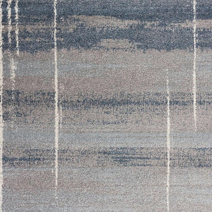 HomeRoots 5' Modern Blue and Gray Abstract Area Rug - Stylish, Stain-Resistant, Durable Design for Any Room 3' X 5' 353760
