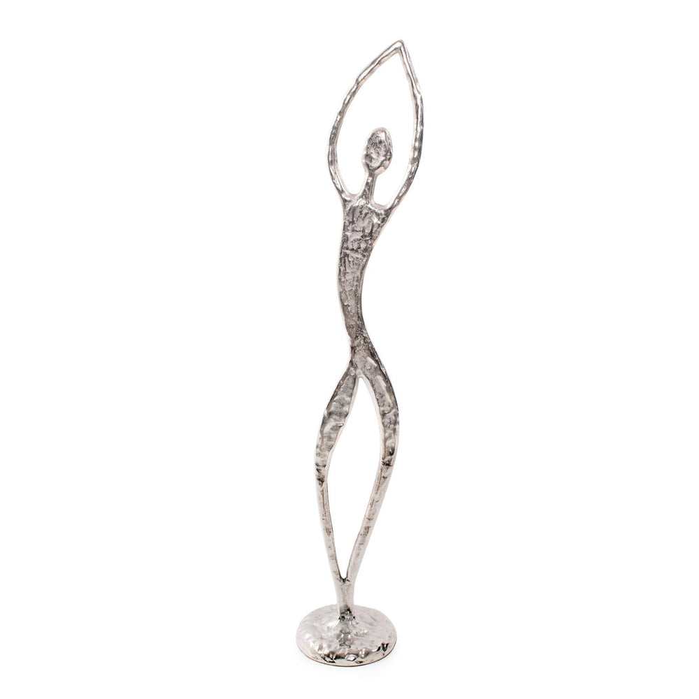 Howard Elliott Free Spirited Dancer: Stunning 4-foot Silver Aluminum Sculpture For Home Decor & Artistic Flair Silver Aluminum 35377-howard-elliott