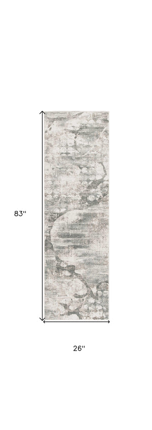Homeroots 7' X 7' Ivory Runner Rug  Polypropylene 353787