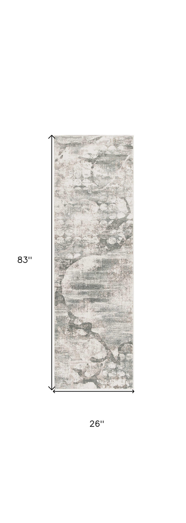Homeroots 7' X 7' Ivory Runner Rug  Polypropylene 353787