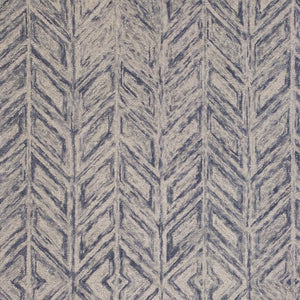 Homeroots 3' X 5' Blue Hand Tufted Herringbone Indoor Area Rug  Wool 353798