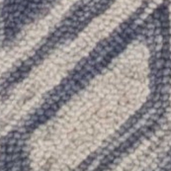 HomeRoots 8' Hand-Tufted Wool Chevron Area Rug in Blue and Beige – Stylish Comfort for Modern Interiors 3' X 5' 353798