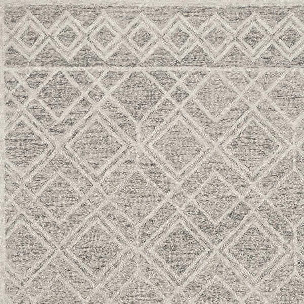 Homeroots 3' X 5' Sand Geometric Diamond Wool Area Rug  Wool 353799