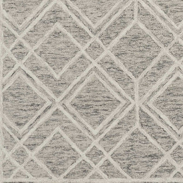 HomeRoots 8' Luxurious Sand Beige & Ivory Hand-Tufted Wool Area Rug for Modern Living Room Elegance 3' X 5' 353799