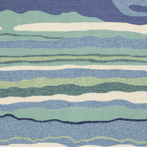 HomeRoots 5' Ocean Abstract Design Area Rug - UV Treated for Indoor & Outdoor Use - Coastal Vibe Decor 3' x 5' 353836