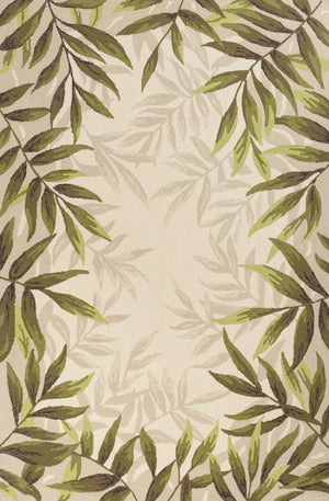 HomeRoots 8' Handmade Beige Floral Area Rug - Durable Indoor/Outdoor Comfort for Any Space, Low Maintenance Style 3' X 5' Rectangle 353840