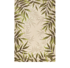 HomeRoots 8' Handmade Beige Floral Area Rug - Durable Indoor/Outdoor Comfort for Any Space, Low Maintenance Style 3' X 5' Rectangle 353840