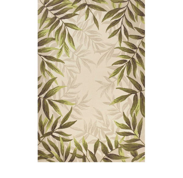 HomeRoots 8' Handmade Beige Floral Area Rug - Durable Indoor/Outdoor Comfort for Any Space, Low Maintenance Style 3' X 5' Rectangle 353840