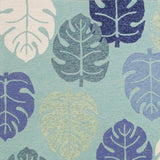 Homeroots 3' X 5' Turquoise Botanical Leaves Hand Tufted Area Rug  Polypropylene 353841