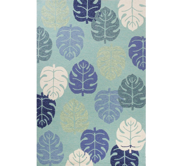 HomeRoots 7' Hand-Tufted Botanical Area Rug in Turquoise and Ivory – Elegant, Plush, and Durable Accent for Home 3' X 5' 353841