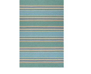 HomeRoots 8' Handmade Blue Striped Area Rug - Coastal-Inspired Design for Indoor & Outdoor Spaces, Durable Style 3' X 5' Rectangle 353842