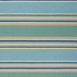 HomeRoots 8' Handmade Blue Striped Area Rug - Coastal-Inspired Design for Indoor & Outdoor Spaces, Durable Style 3' X 5' Rectangle 353842