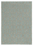 Homeroots 3' X 5' Green And Ivory Hand Hooked Area Rug  Polypropylene 353852