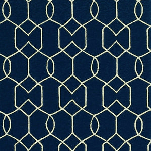 Homeroots 3' X 5' Navy Blue Hand Hooked Area Rug  Polypropylene 353856