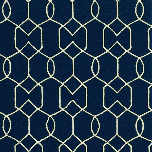 Homeroots 3' X 5' Navy Blue Hand Hooked Area Rug  Polypropylene 353856