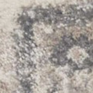 HomeRoots 8' Elegant Ivory and Gray Floral Medallion Area Rug - Durable, Low-Maintenance Design for Homes 3' X 5' 353869