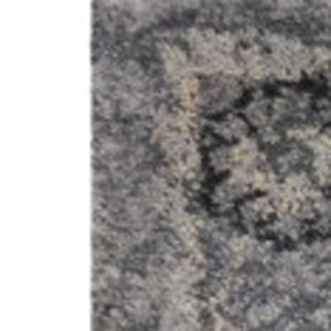 HomeRoots 9' Elegant Floral Medallion Area Rug in Gray Tones - Perfect for Living Rooms and Open Spaces 3' X 5' 353871