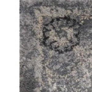 HomeRoots 9' Elegant Floral Medallion Area Rug in Gray Tones - Perfect for Living Rooms and Open Spaces 3' X 5' 353871
