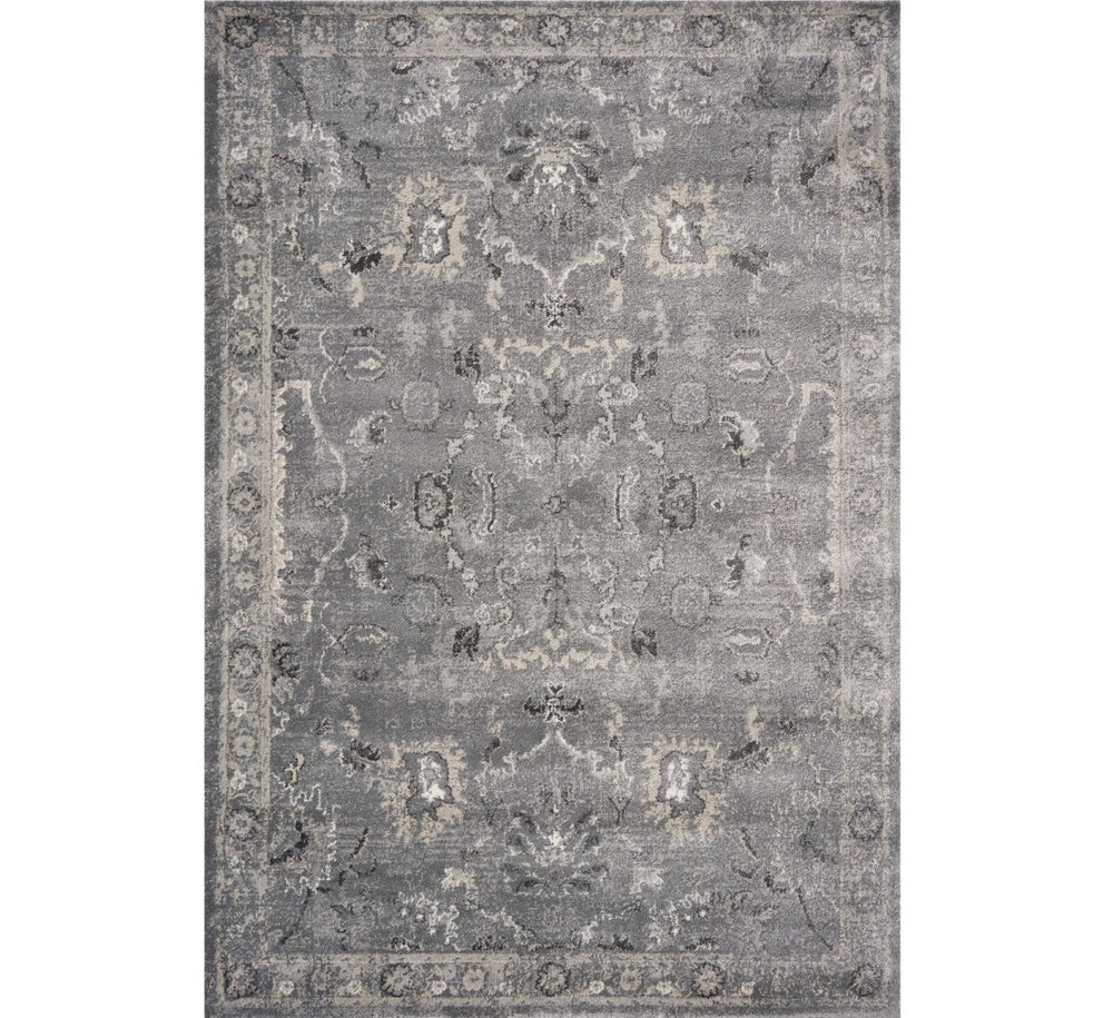 HomeRoots 9' Elegant Floral Medallion Area Rug in Gray Tones - Perfect for Living Rooms and Open Spaces 3' X 5' 353871