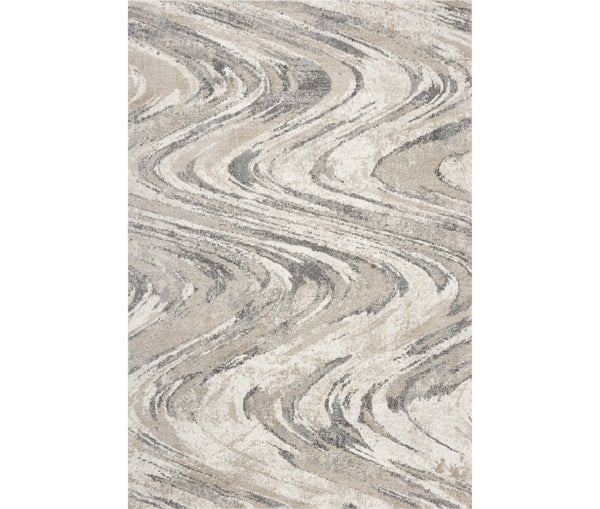 Homeroots 3' X 5' Natural Abstract Area Rug  Polypropylene 353877