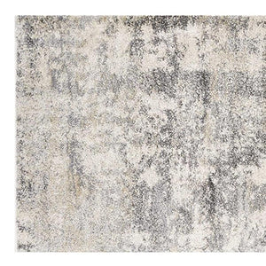 HomeRoots 7' Modern Gray and Tan Abstract Area Rug – Durable, Easy-Care, Stylish Addition for Any Space 7' Runner 353880