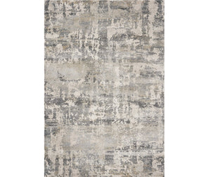 HomeRoots 7' Modern Gray and Tan Abstract Area Rug – Durable, Easy-Care, Stylish Addition for Any Space 3' x 5' 353881