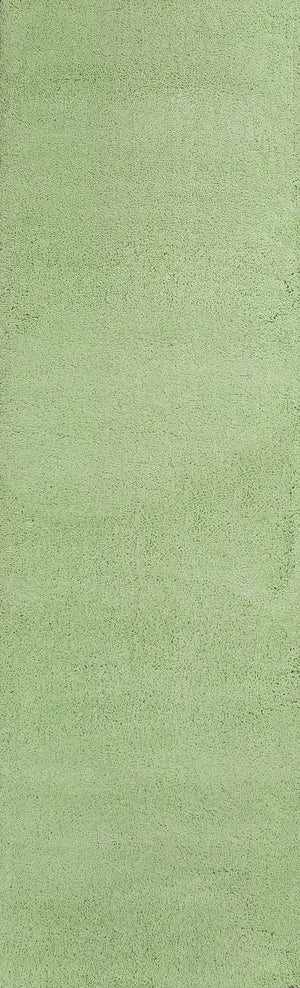 Homeroots 2' X 7' Spearmint Green Plain Runner Rug  Polyester 353883