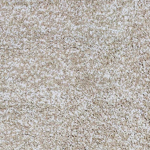 Homeroots 8' Ivory Heather Indoor Shag Runner Rug  Polyester 353884