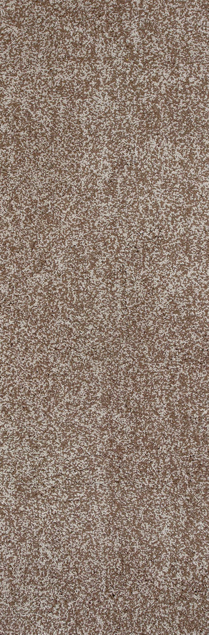 Homeroots 8' Beige Heather Plain Runner Rug  Polyester 353885
