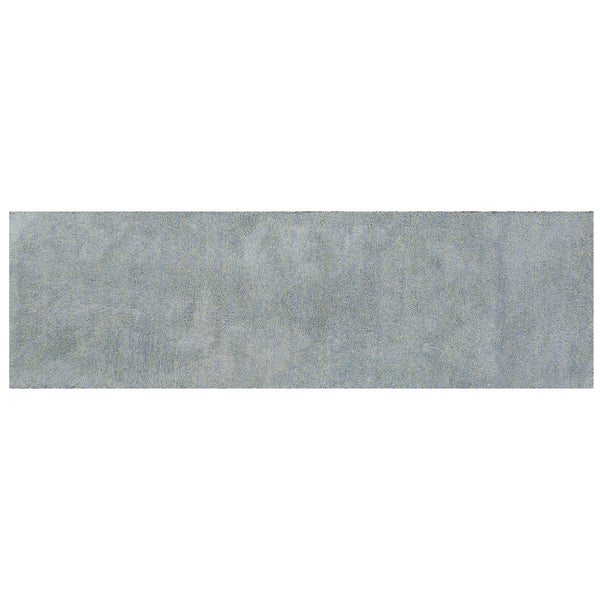 Homeroots 8' Blue Heather Indoor Shag Runner Rug  Polyester 353886