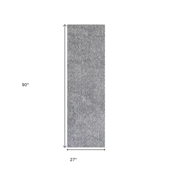 HomeRoots 8' Gray Round Hand-Woven Area Rug - Artisan Crafted, Soft Polyester for Comfort and Timeless Style 8' Runner 353889