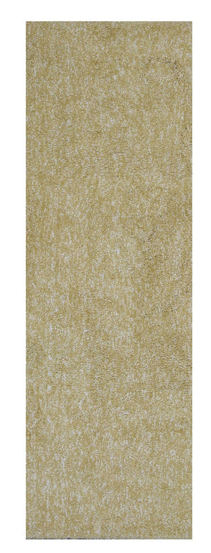 HomeRoots 8' Yellow Hand-Woven Round Rug - Artisan Crafted, Durable Polyester for Stylish Living Spaces 8' Runner 353890